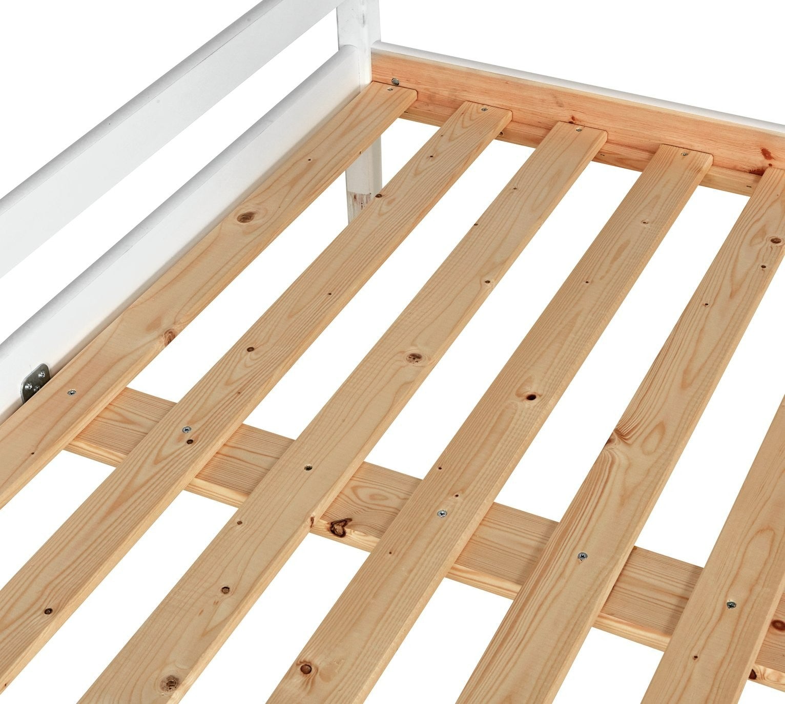 Home Kaycie Triple Bunk Bed Frame - White | Multi Level Sleeping Setup