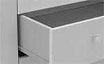 Home Malibu 4 Door 3 Drawer Mirror Wardrobe - Grey (B Grade)