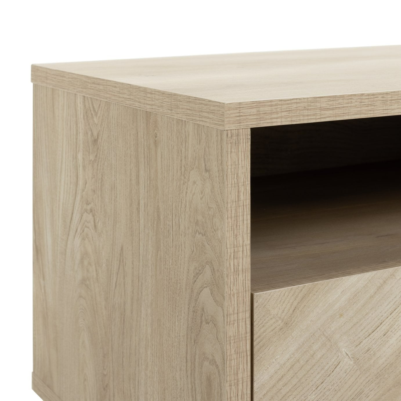 Fynn 2 Drawer TV Unit - Oak | Contemporary Media Furniture