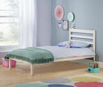 Kaycie Single Bed Frame 3FT With Headboard - Wooden - White - No Mattress
