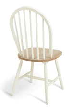Burford Pair of Solid Wood Dining Chairs - White