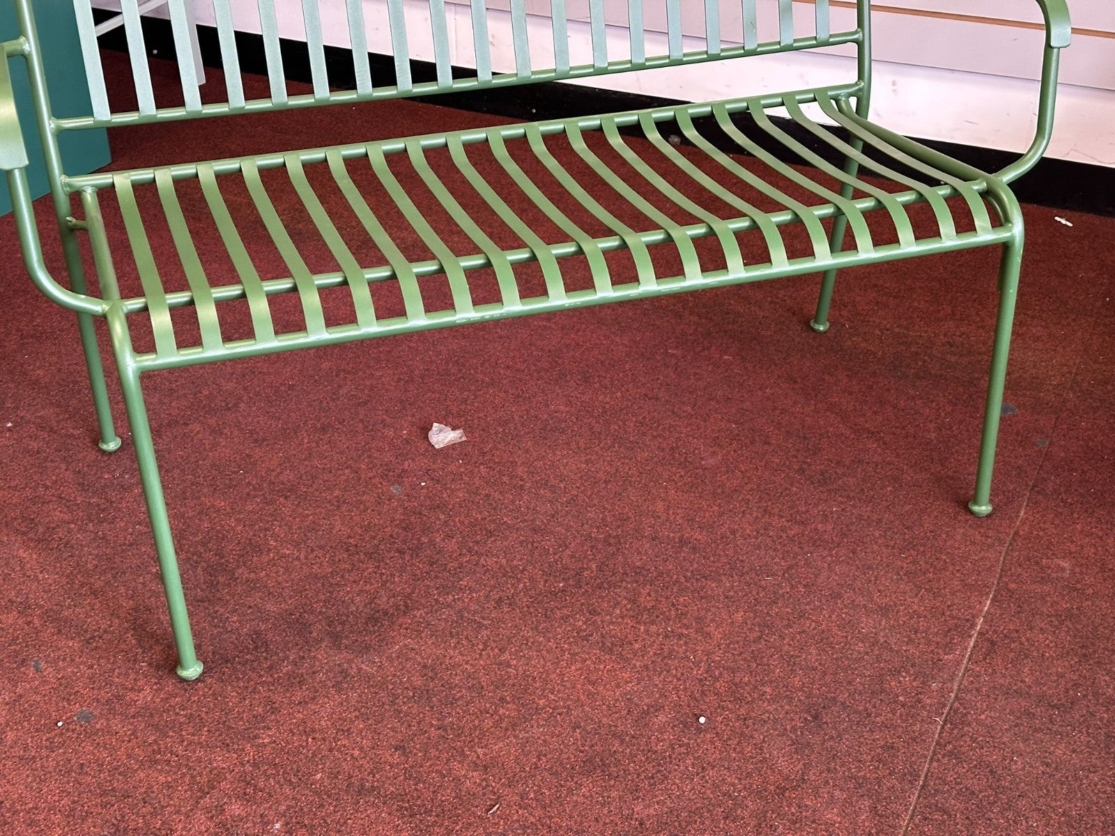 Indu 2 Seater Metal Garden Bench - Green (S)