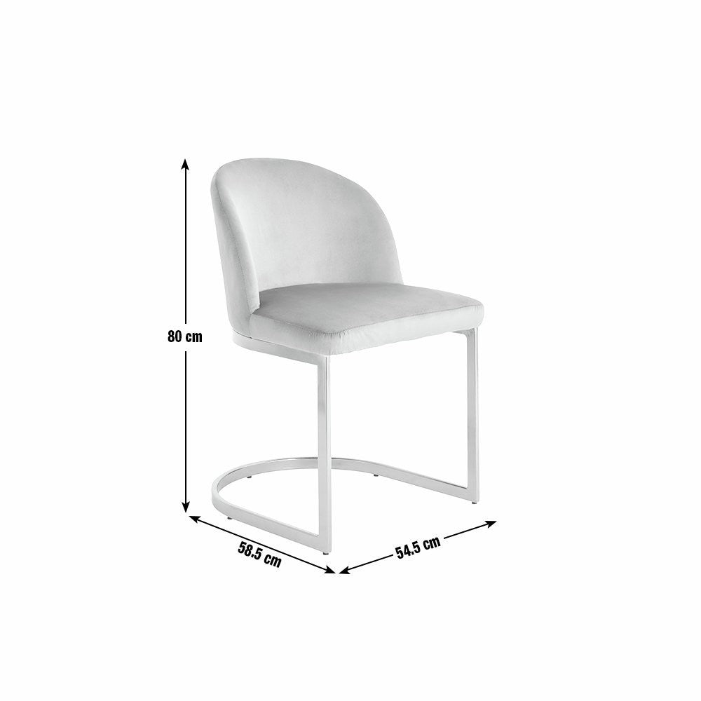 Home Willa Pair of Velvet Dining Chairs - Camel | Elegant Mealtime Seating