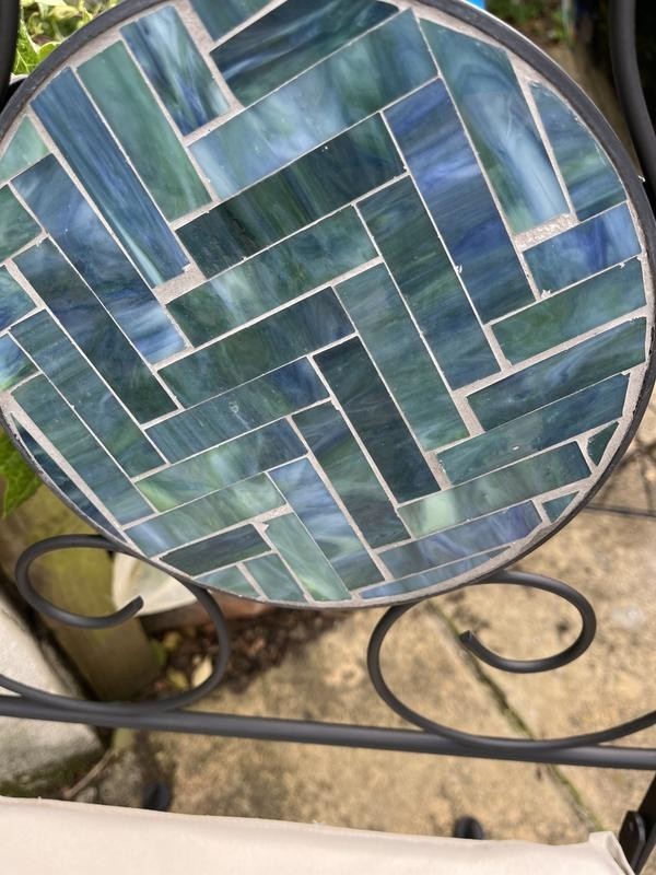 Home Mosaic 2 Seater Metal Garden Bistro Set | Outdoor Patio Furniture Set