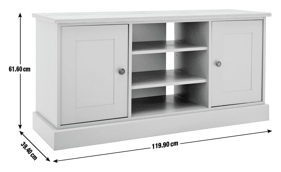 Home Winchester 2 Door TV Unit - Green | Contemporary Media Furniture