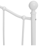 Fleur Single Metal Bed Frame - White | Modern Vintage Style Bedroom Furniture