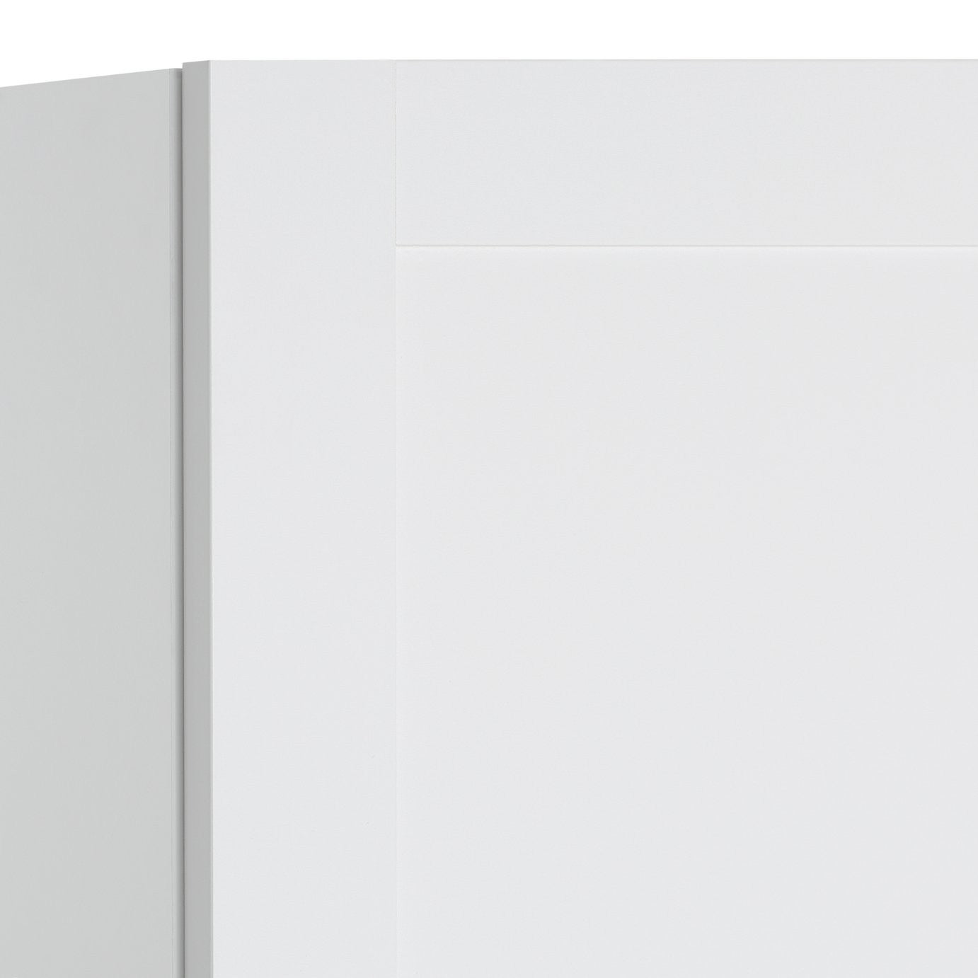 Munich Panelled 1 Door Wardrobe - White | Compact Clothing Organization
