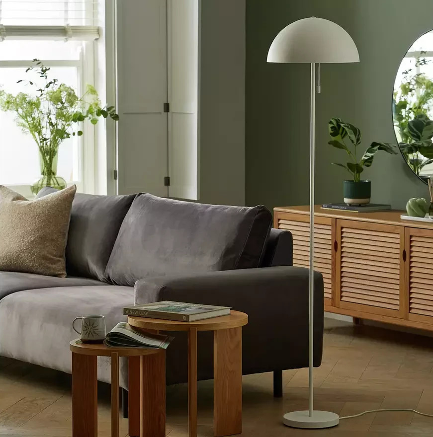 Modern Mushroom Floor Lamp - Black | Modern Standing Floor Light Home Lighting