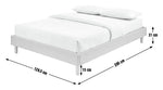 Home Arthur Platform Small Double Bed Frame - Natural | Modern bed frame