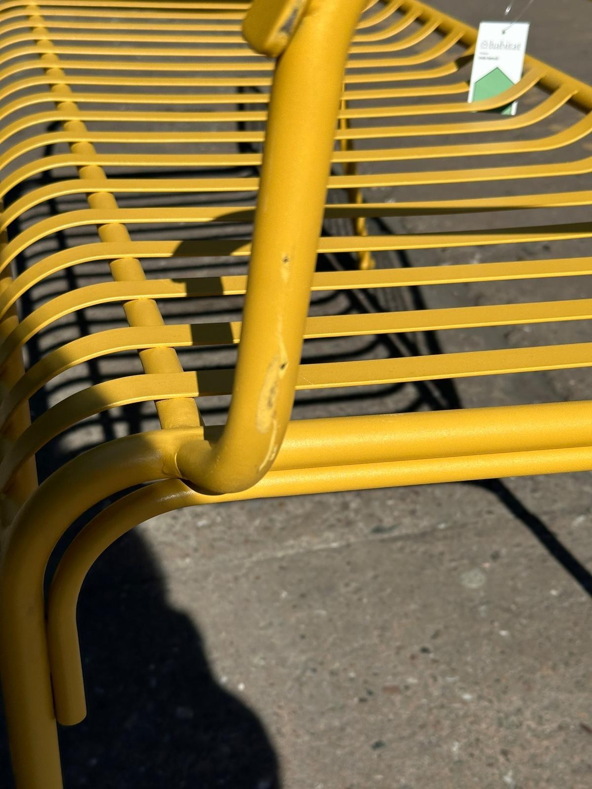 Indu 2 Seater Metal Garden Bench - Yellow
