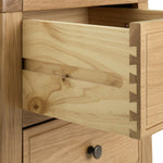 Finchley 3 Drawer Bedside Table - Oak | Practical Nighstand