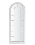 Arch Window Mirror - White - 122x46cm