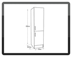 Home Athina 500mm Fitted Kitchen Tall Unit - Grey (B Grade)