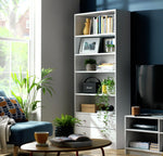 Maine 2 Drawer Bookcase - White ( B Grade 42602-42605 )