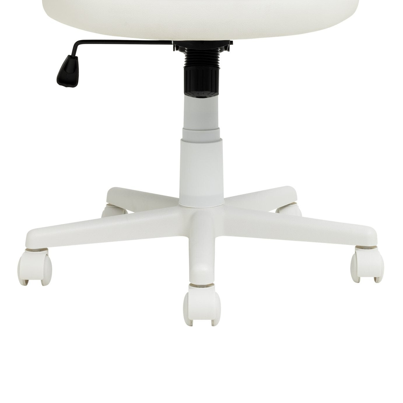 Faux Leather Mid Back Gaming Chair - White & Pink