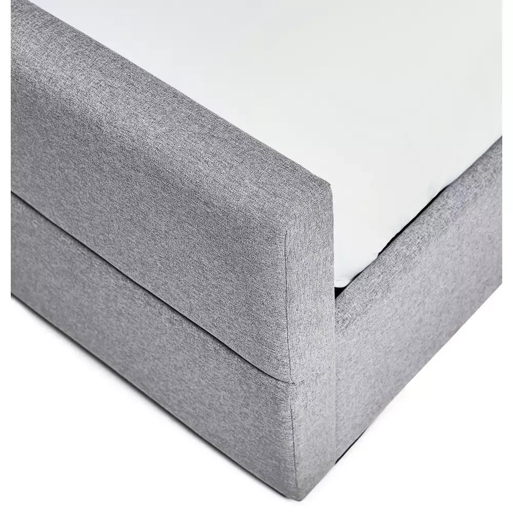 Costa Fabric Double Ottoman Bed Frame - Grey (S)