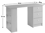 Malibu 3 Drawer Office Desk - Grey ( B Grade )