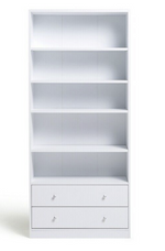 Maine 2 Drawer Bookcase - White ( B Grade 42602-42605 )