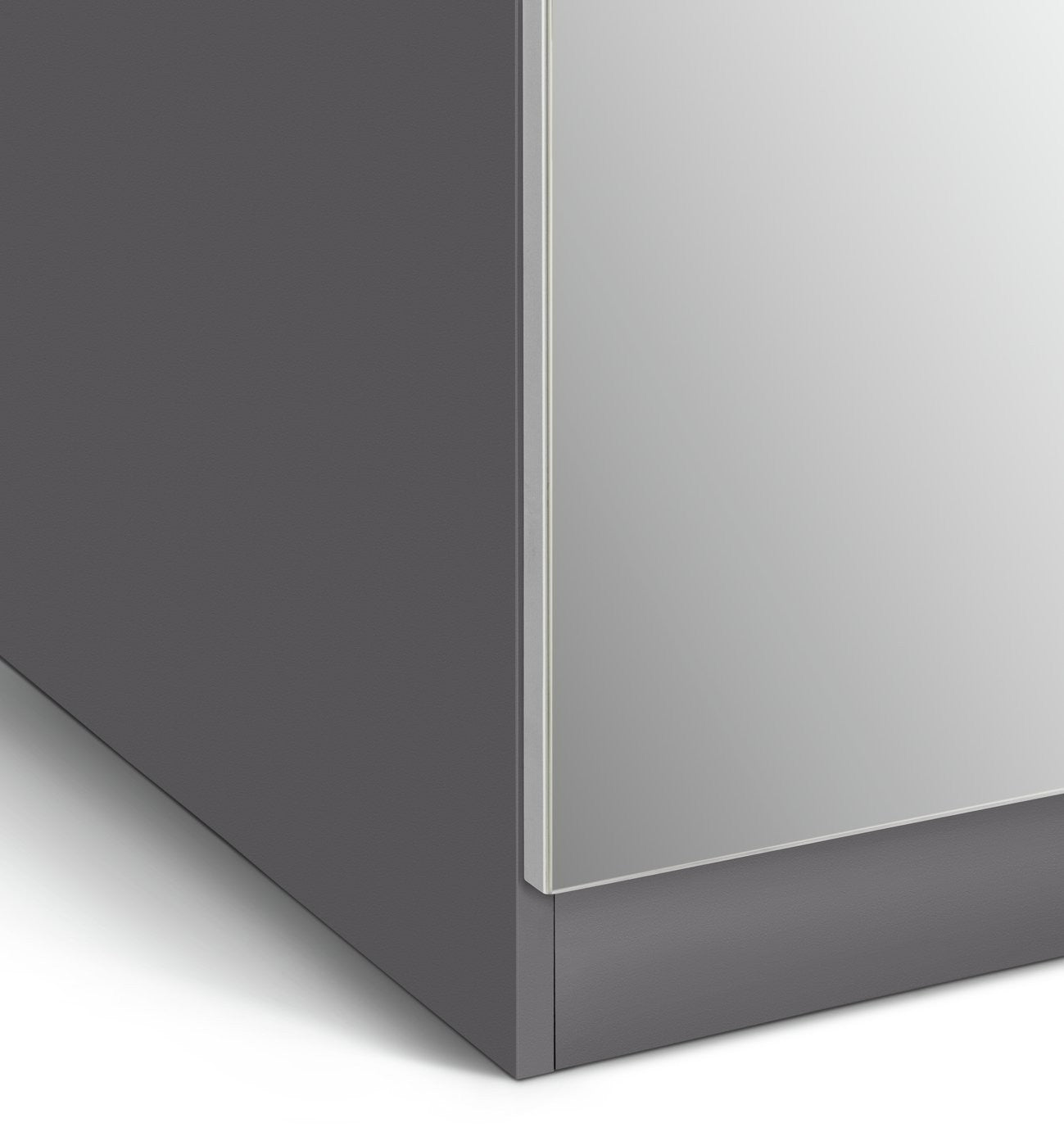 Munich 2 Door Mirror Wardrobe - Anthracite | Modernity Style Walk-In Closet