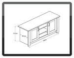 Ohio 2 Door Low Sideboard & TV Unit - Oak Effect ( B Grade 33296 - 33297 )