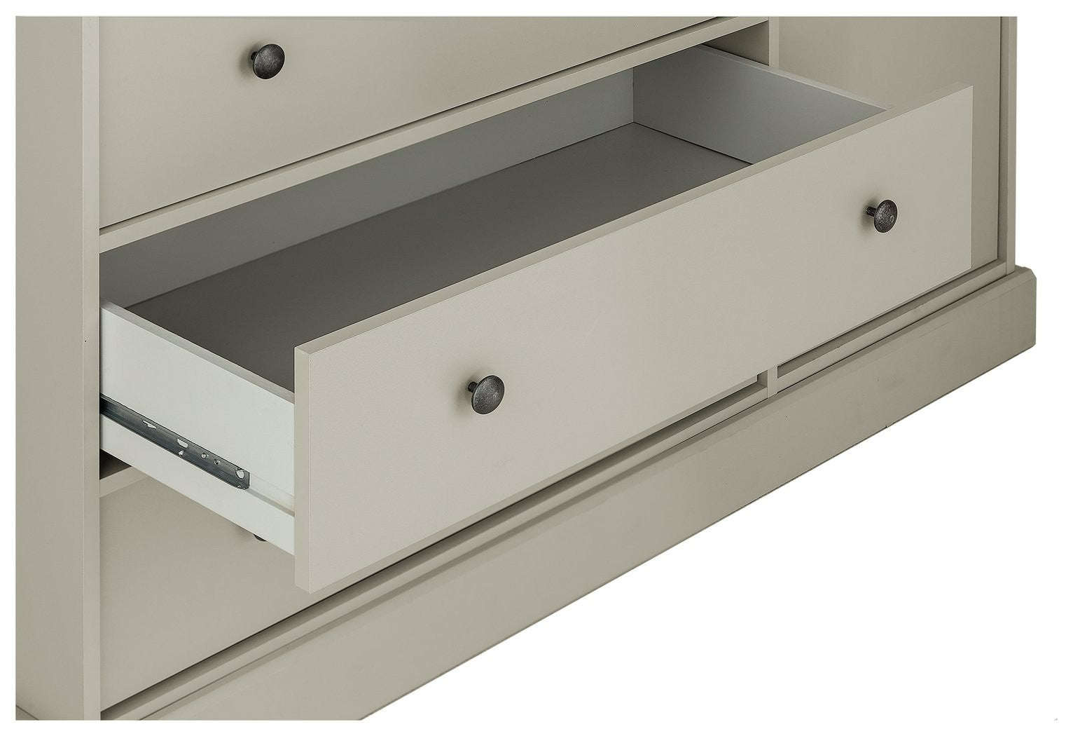 Home Kensington 3Dr 3Drw Wardrobe - Soft Grey /Oak Eff | triple wardrobe