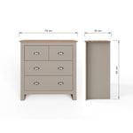 GFW Lancaster 4 Drawer Chest - Grey | First-class Style Storage