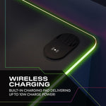 X Rocker Carbon-Tek Adapt LED Gaming Desk - Grey | Ergonomic Workspace Setup RGB