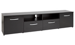 Home Hayward 2 Door TV Unit - Black Gloss | Entertainment Furniture Storage Unit