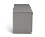 Home Hayward 2 Door TV Unit Gloss Grey | Modern Media Stand with Storage Shelves