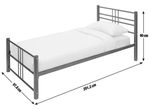 Atlas Single Metal Bed Frame Black | Modern Metal Bed Frame Single Size Bedroom