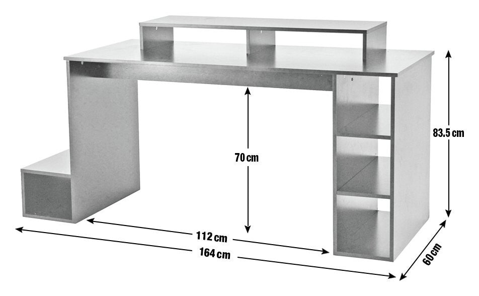 Gaming Desk - Black  ( B Grade 4836 - 4838 )