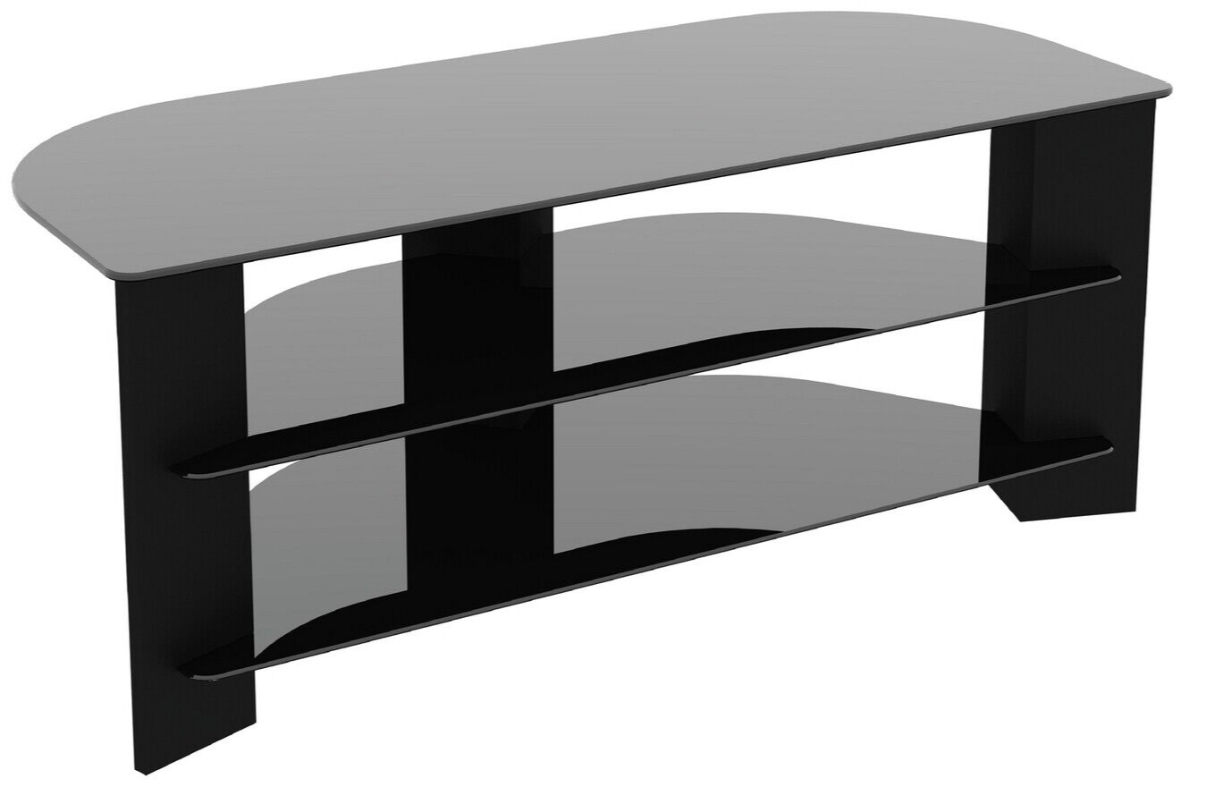 AVF Wood Effect Up to 55 Inch TV Corner Stand Black | Entertainment Furniture