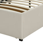 Home Pandora Double Drawer Storage Bed Frame - Cream | Stylish Bedroom Refresh