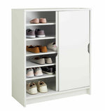 Chloe 2 Door Shoe Storage Cabinet - White | Hallway Storage Unit for Footwear