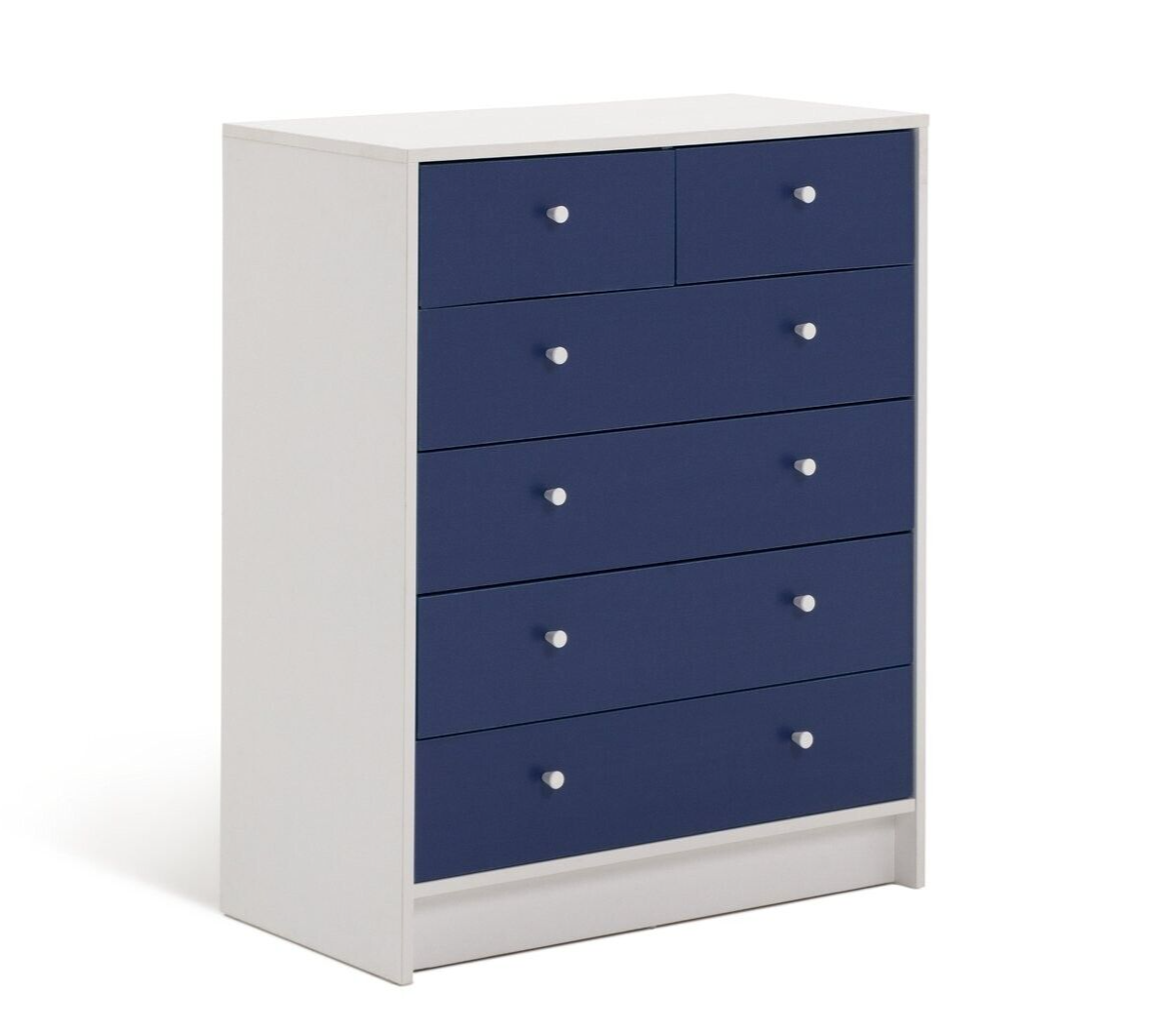 Kids Malibu 4+2 Chest of Drawers - Blue & White