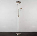Father & Child Uplighter Floor Lamp - Chrome | Living Room Reading Light  Lamp