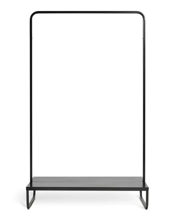 Lorelei Double Clothes Rail Black | Open Wardrobe Garment Storage Rack Furniture