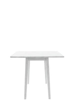Home Solid Wood Extending Dining Table & 2 White Chairs | Modern Kitchen Set