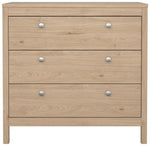 Tvilum Madrid 3 Drawer Chest - Oak  | compact drawer unit