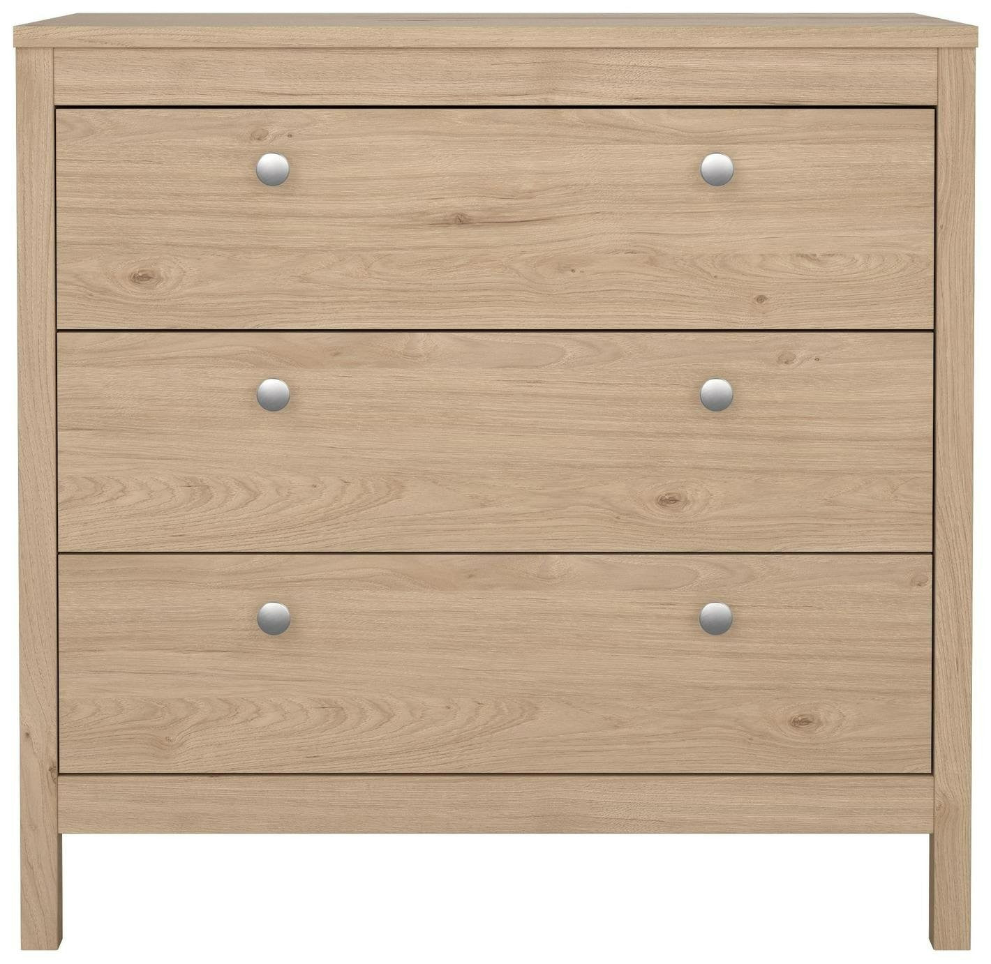 Tvilum Madrid 3 Drawer Chest - Oak  | compact drawer unit