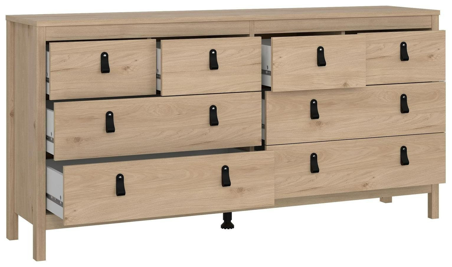 Tvilum Madrid 8 Drawer Chest - Oak | Elegant Storage Feature