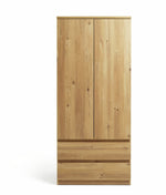 Home Jenson 2 Door 2 Drawer Wardrobe - New Oak | Warm Natural Aesthetic