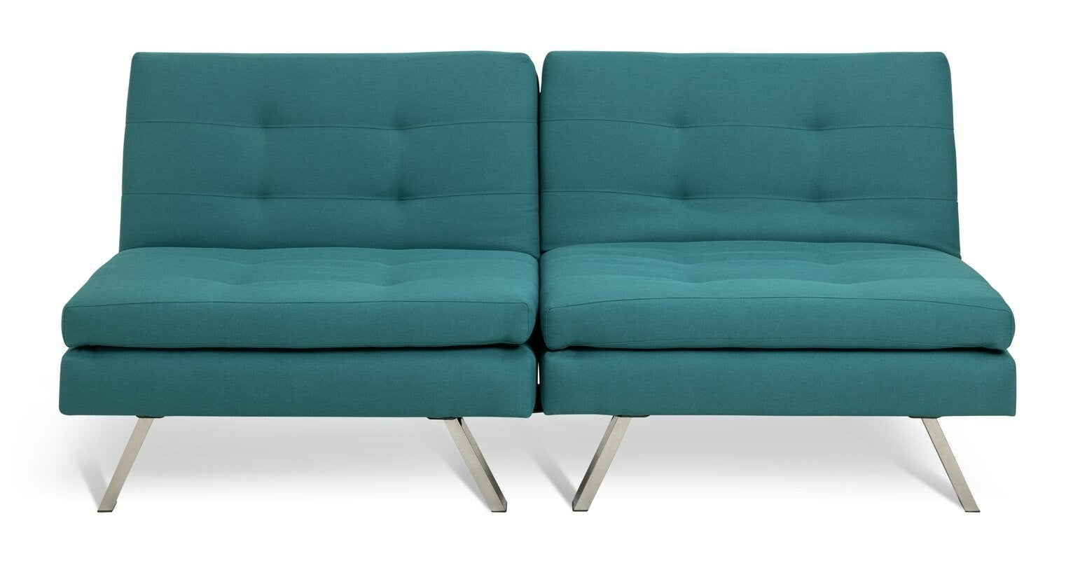 Duo Fabric Clic Clac Sofa Bed - Teal ( B Grade )