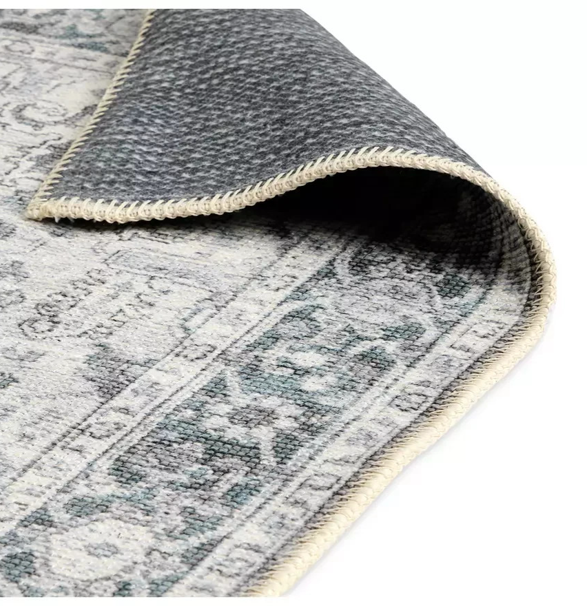 intage Effect Blue Rug 120x170cm | Modern Living Room Floor Rug Carpet