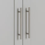 Habitat Munich Panelled 2 Door Wardrobe - Grey
