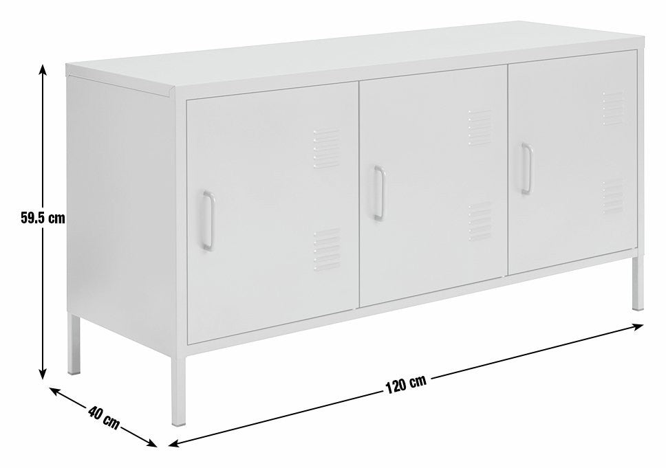 Stevie 3 Door Locker - Red | Steel Storage Space