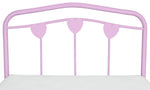 Home Hearts Single Metal Bed Frame - Pink | Pink Kids Bed Frame Metal Girls