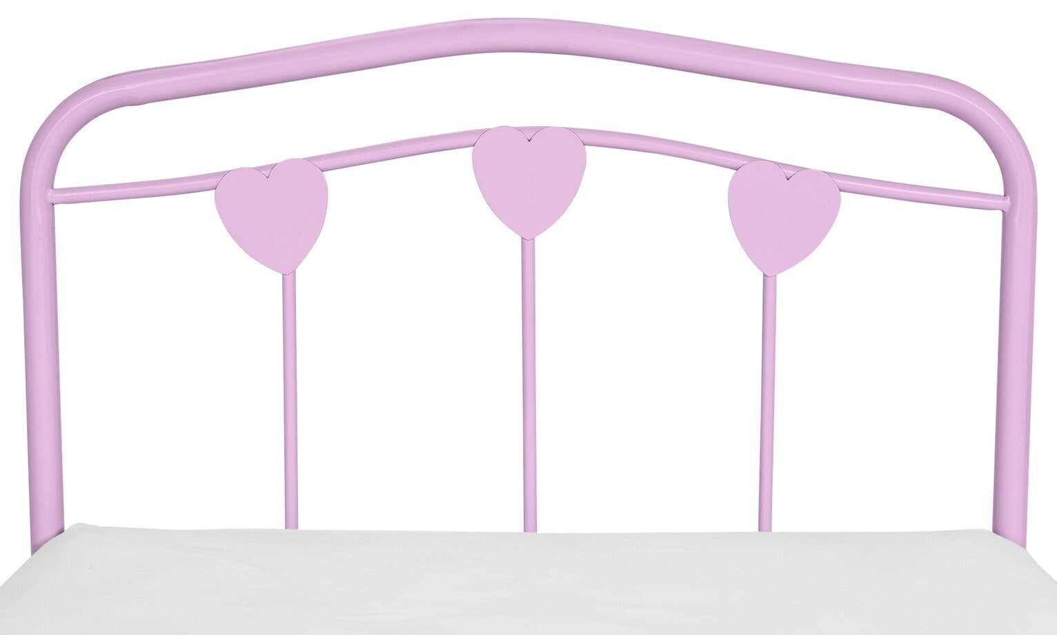 Home Hearts Single Metal Bed Frame - Pink | Pink Kids Bed Frame Metal Girls