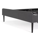 Home Kristopher Small Double Fabric Bed Frame Charcoal | Modern Bedroom