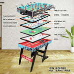 Hy-Pro 4ft 12 In 1 Folding Multi Game Table